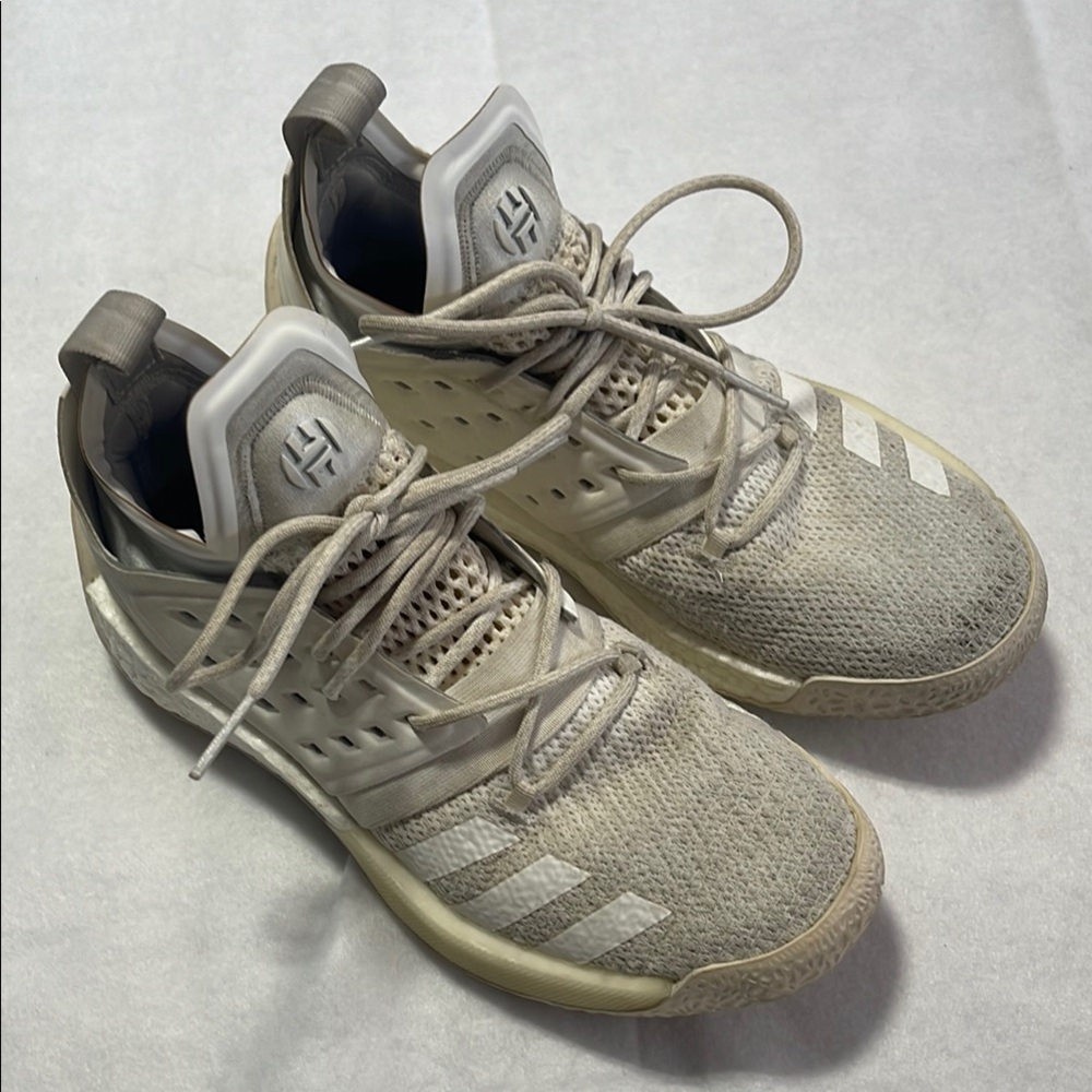 Adidas Harden Vol 2 Sneakers 8 Mens White Basketball Shoes